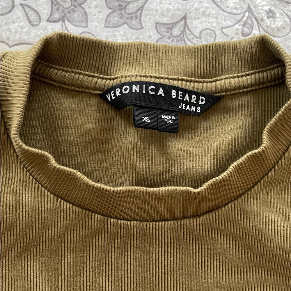 Veronica Beard Olive Long Sleeve Blouse - Picture 4 of 5